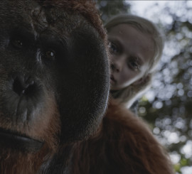 Karin Konoval, left, and Amiah Miller in Twentieth Century Fox's "War for the Planet of the Apes."